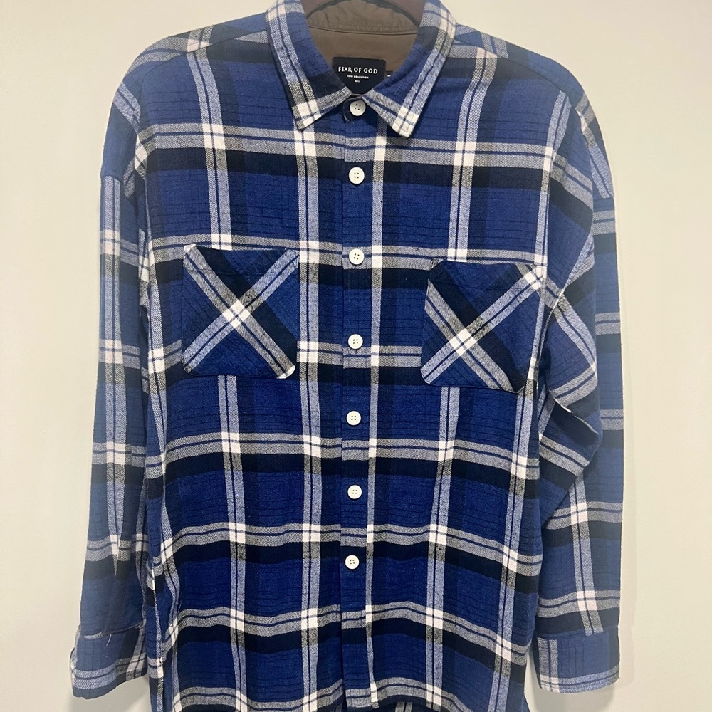 ⭐️ Fear of God Blue Flannel